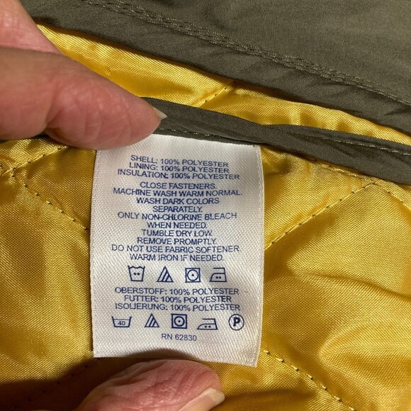 Lands' End Quilted Dory Jacket, Women's Size XL (18-20), Olive Green, Zip, NEW - Picture 10 of 11
